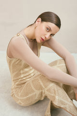Vestido Atenea Camel-Dorado