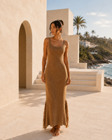 Vestido Alba Camel