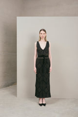 Vestido Atenea Negro-Dorado