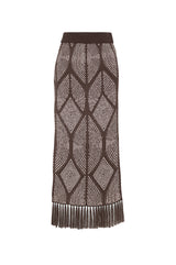 Falda Atenea Café-Palo de Rosa