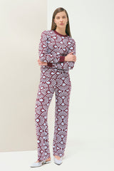 Pantalón Venus Vinotinto-Azul Celeste