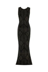 Vestido Atenea Negro-Dorado