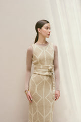 Vestido Atenea Camel-Dorado