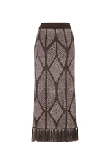 Falda Atenea Café-Palo de Rosa