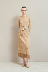 Falda Atenea Camel-Dorado