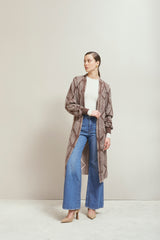 Cárdigan Atenea Café-Palo de Rosa