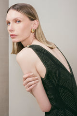 Vestido Atenea Negro-Dorado