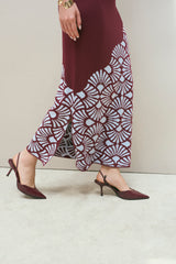 Falda Venus Vinotinto-Azul Celeste