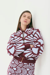 Bomber Jacket Venus Vinotinto-Celeste