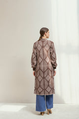 Cárdigan Atenea Café-Palo de Rosa