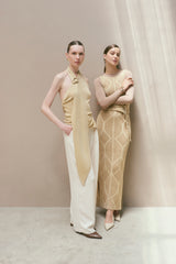 Vestido Atenea Camel-Dorado