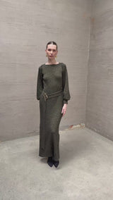 Vestido Ariadna Negro-Dorado