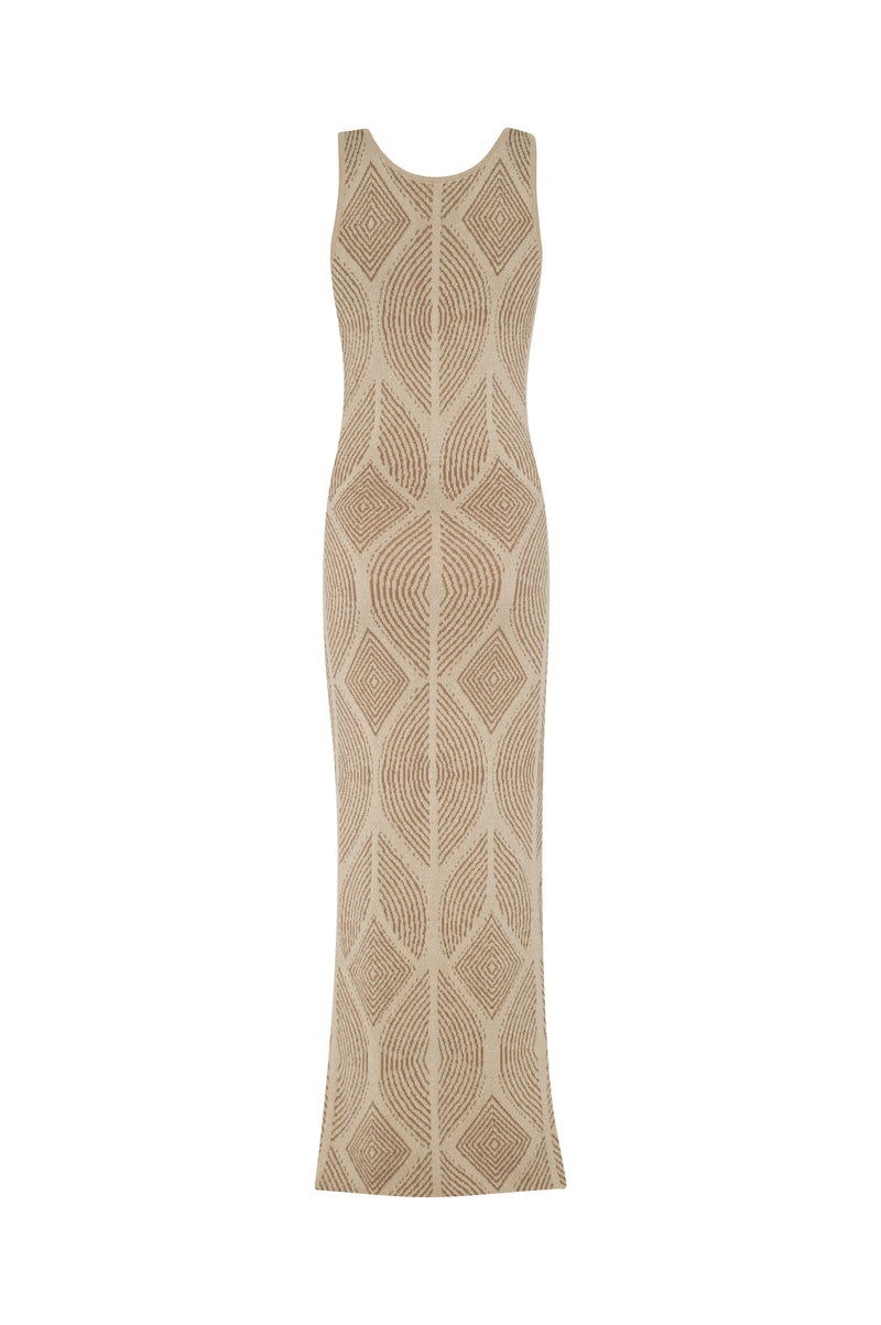 Vestido Atenea Camel-Dorado