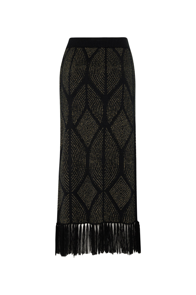 Falda Atenea Negro-Dorado