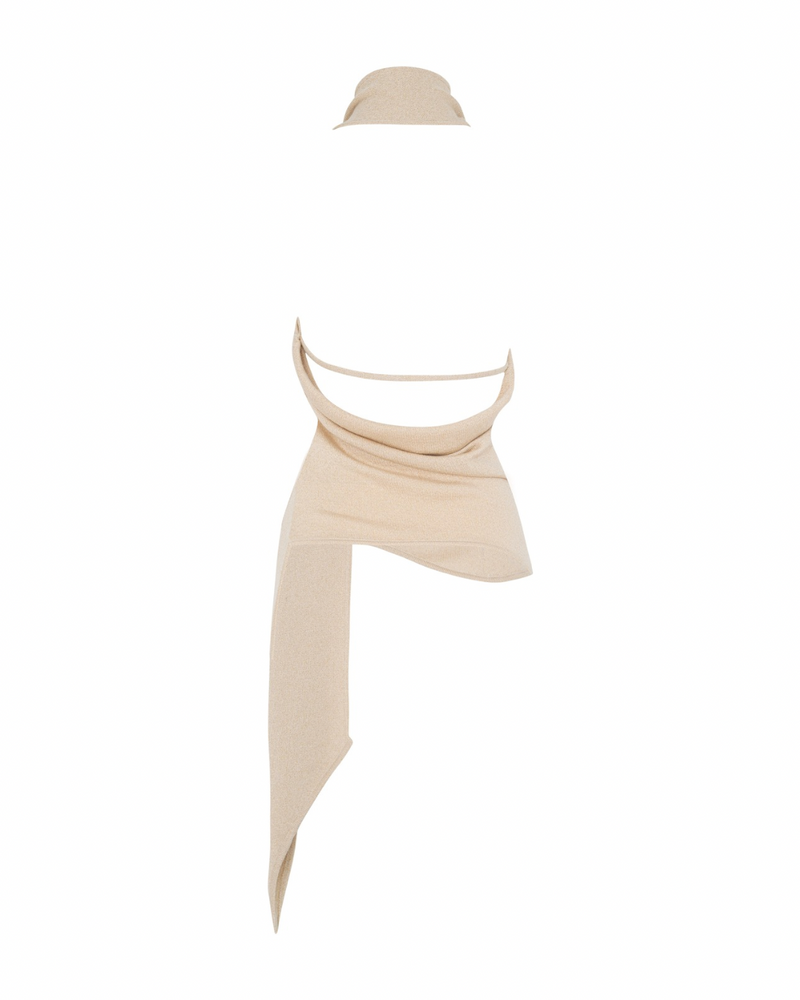 Top Afrodita Beige-Dorado