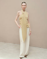 Top Afrodita Beige-Dorado