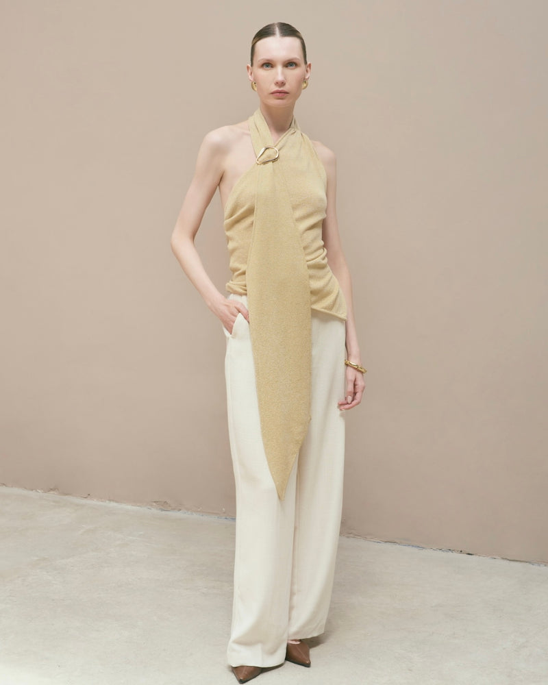 Top Afrodita Beige-Dorado