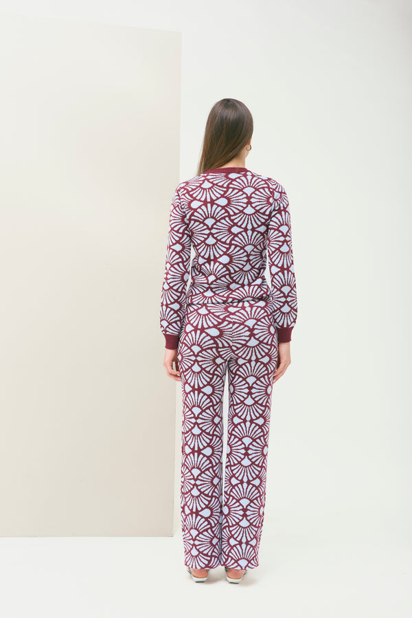 Pantalón Venus Vinotinto-Azul Celeste