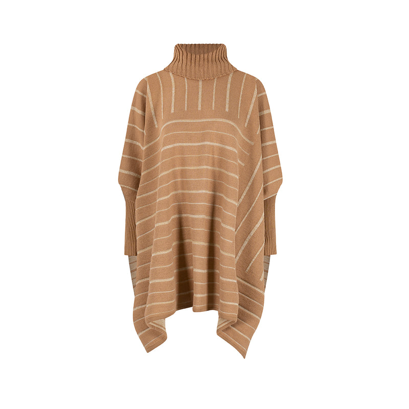 RUANA NOBU BEIGE-DORADO