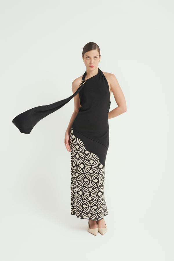 Falda Venus Negro-Beige