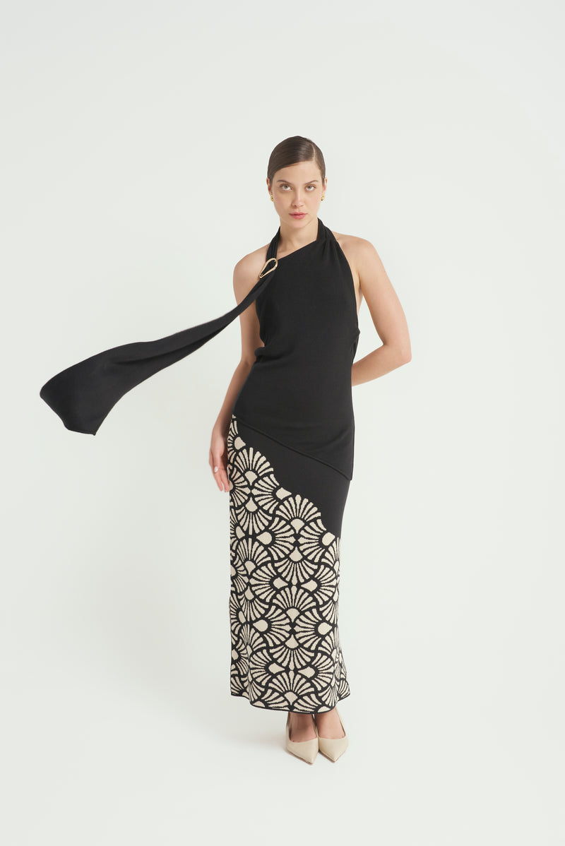 Falda Venus Negro-Beige