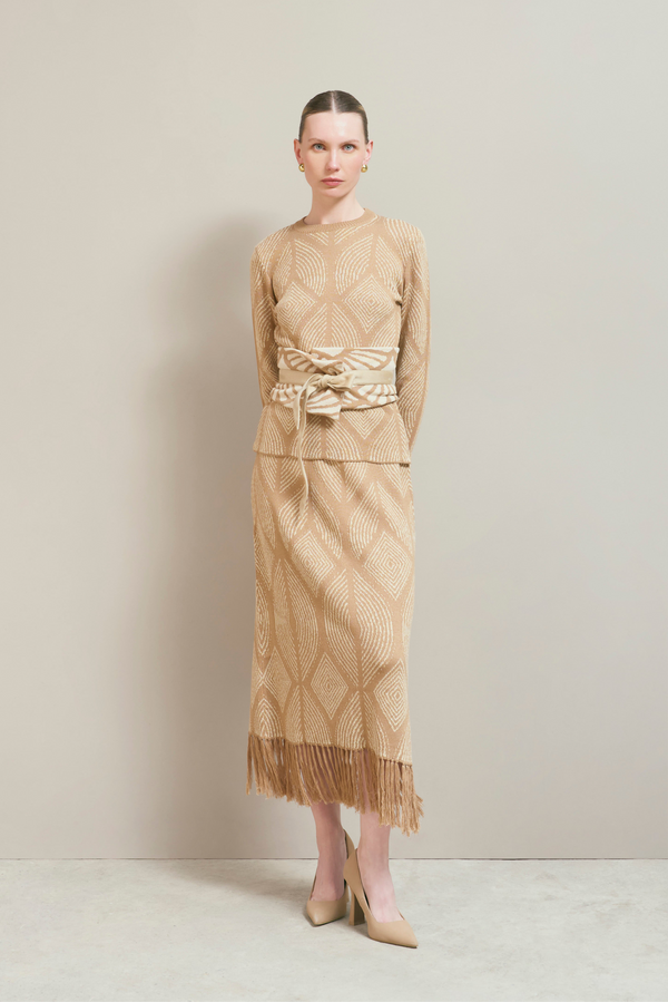 Falda Atenea Camel-Dorado