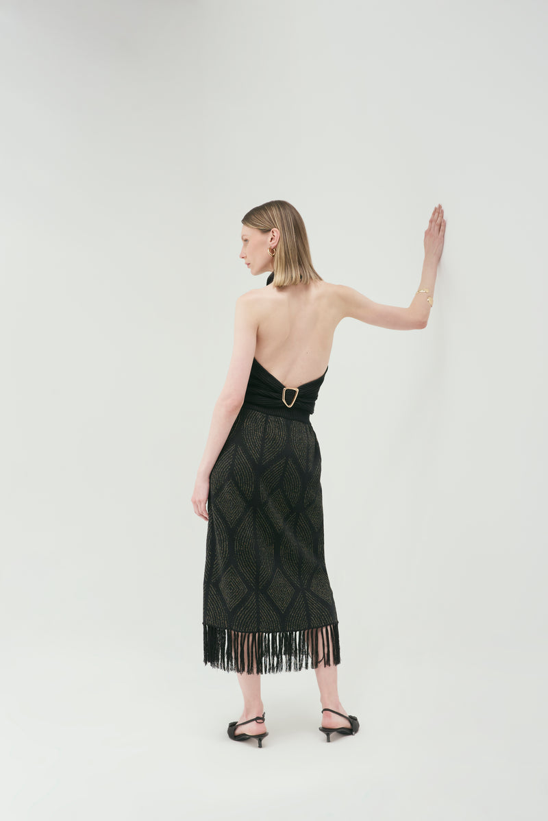 Falda Atenea Negro-Dorado