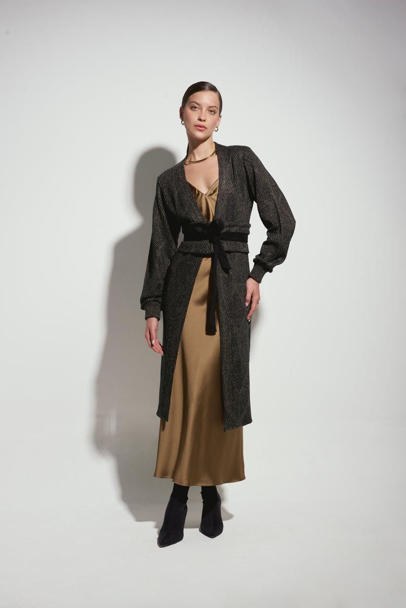 Cárdigan Atenea Negro-Dorado