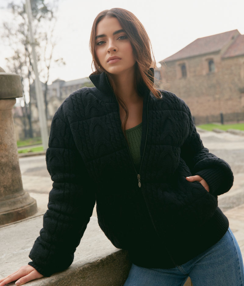 CHAQUETA BOMBER PRAGA NEGRA