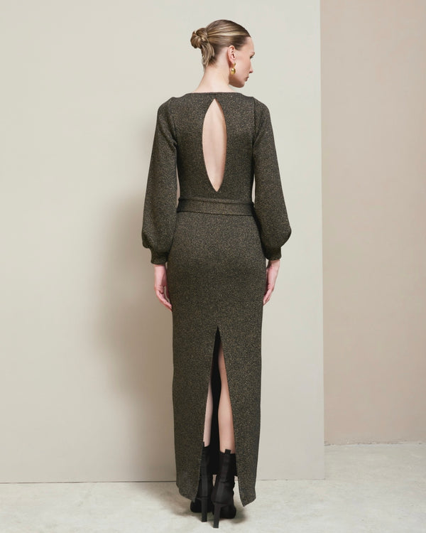 Vestido Ariadna Negro-Dorado