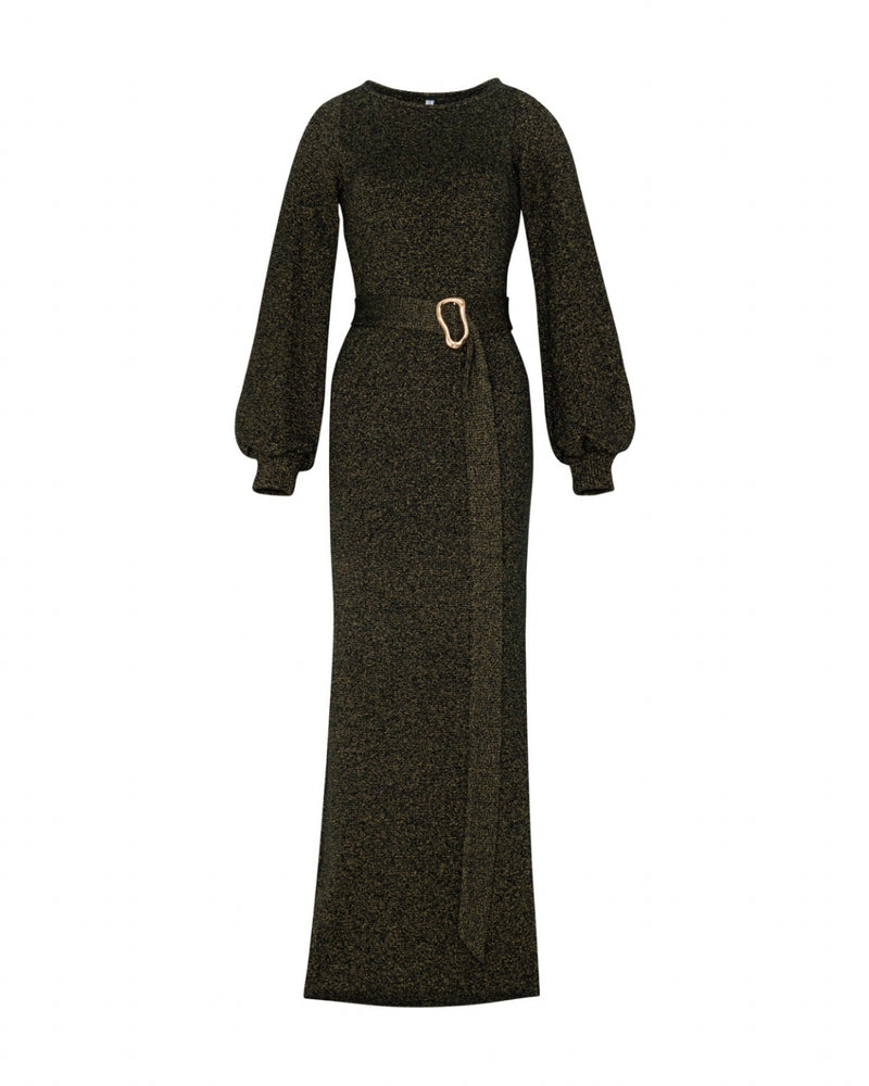 Vestido Ariadna Negro-Dorado