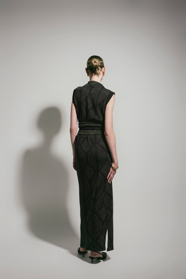 Chaleco Atenea Negro-Dorado