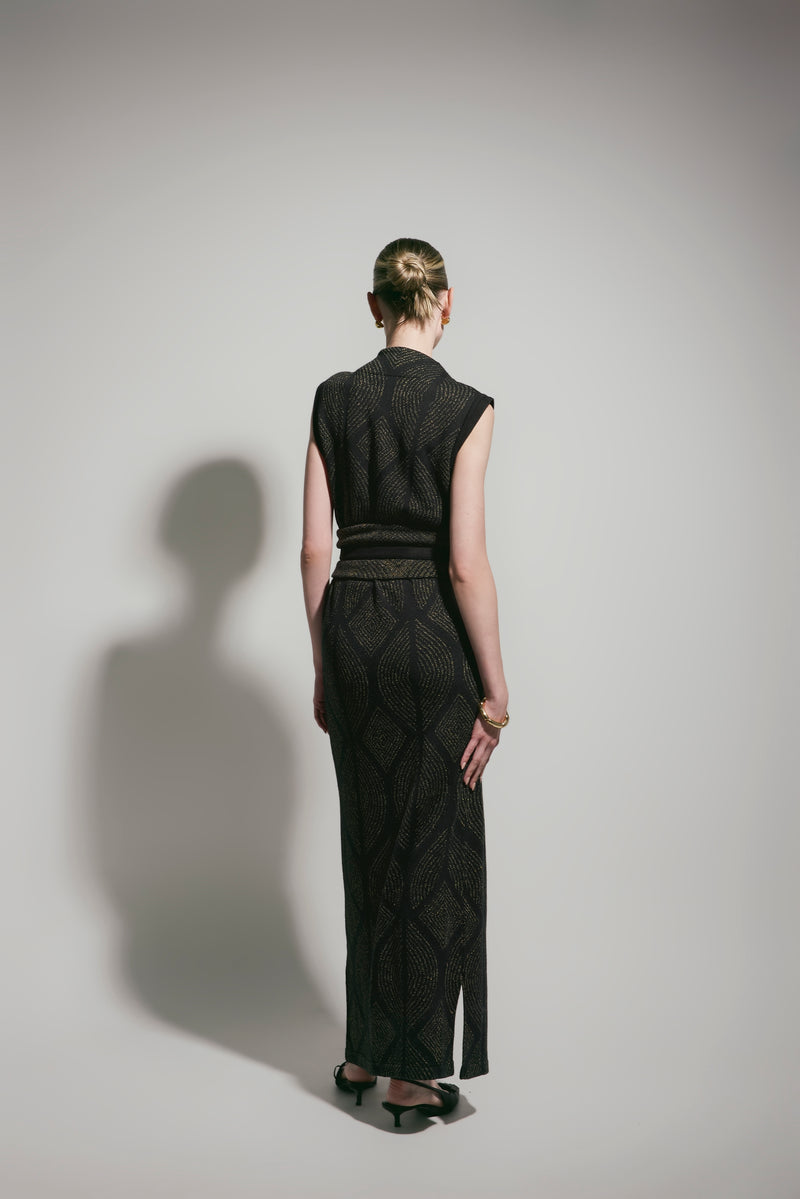 Chaleco Atenea Negro-Dorado