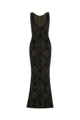 Vestido Atenea Negro-Dorado