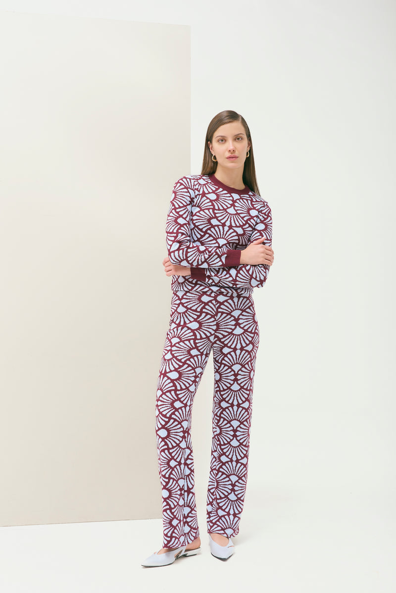 Saco Venus Vinotinto-Azul Celeste